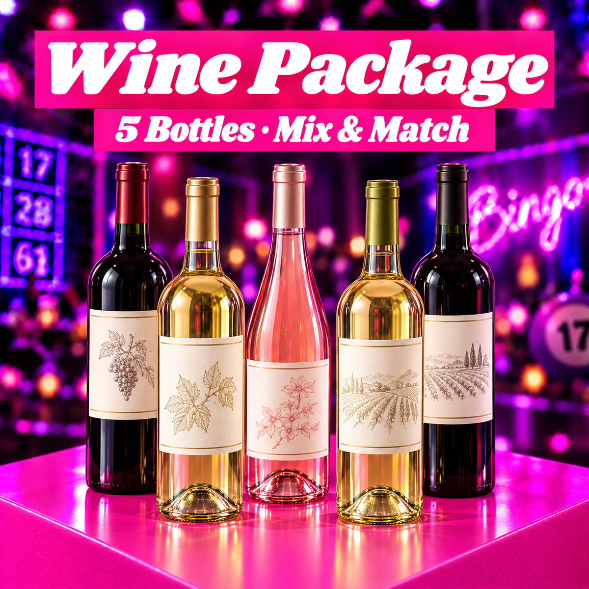 x5 Wine Package (Mix & Match) - Dabbers Social